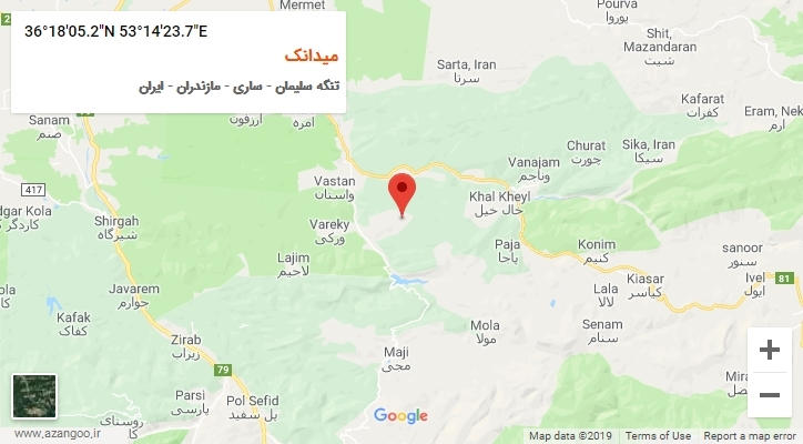 روستای میدانک بر روی نقشه