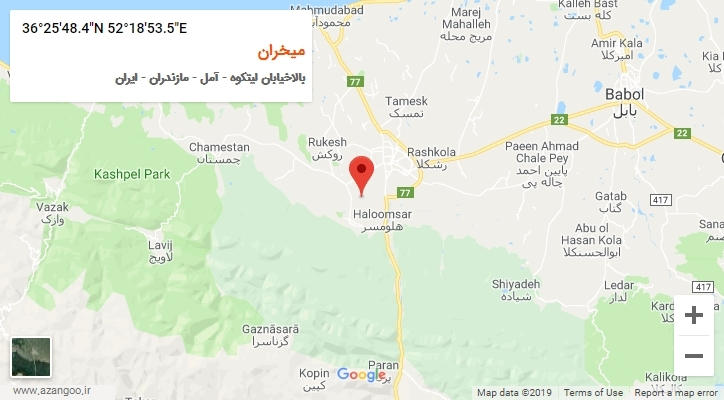 روستای میخران بر روی نقشه