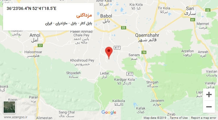 روستای مزداکتی بر روی نقشه