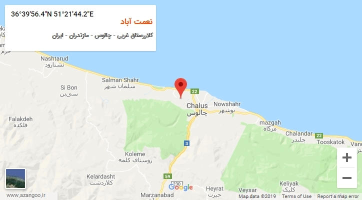 روستای نعمت آباد بر روی نقشه