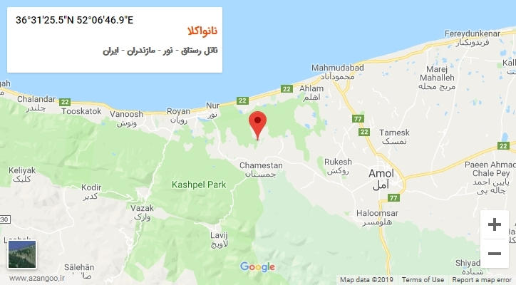 روستای نانواکلا بر روی نقشه