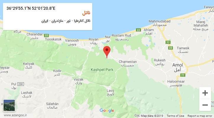 روستای ناتل بر روی نقشه