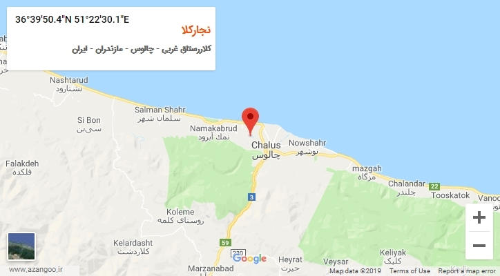 روستای نجارکلا بر روی نقشه