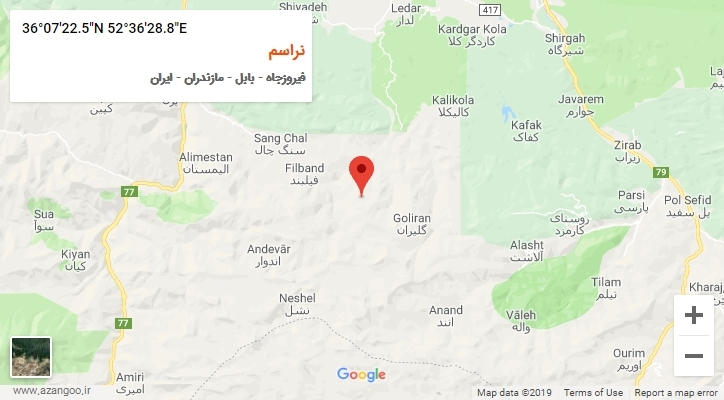 روستای نراسم بر روی نقشه