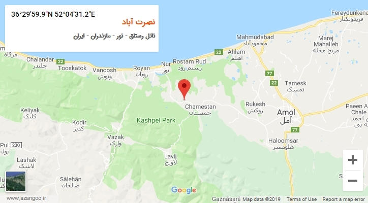 روستای نصرت آباد بر روی نقشه