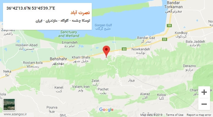 روستای نصرت آباد بر روی نقشه