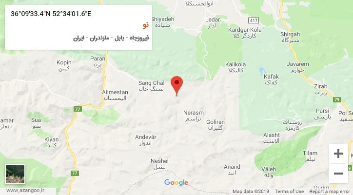 روستای نو بر روی نقشه