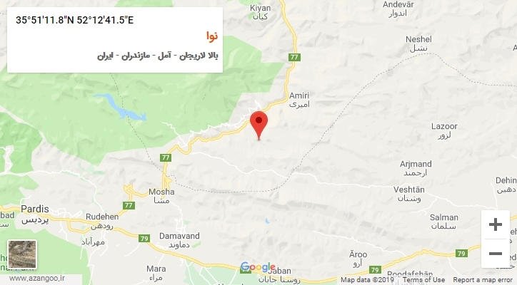 روستای نوا بر روی نقشه
