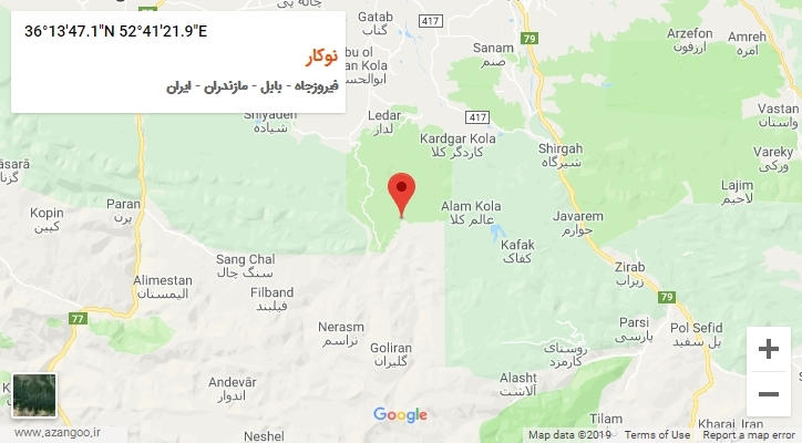 روستای نوکار بر روی نقشه