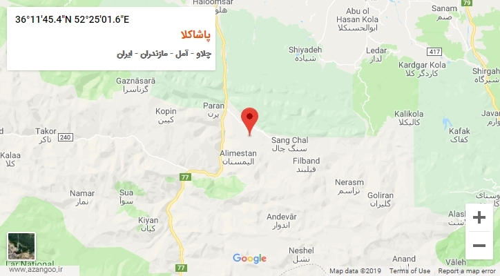 روستای پاشاکلا بر روی نقشه