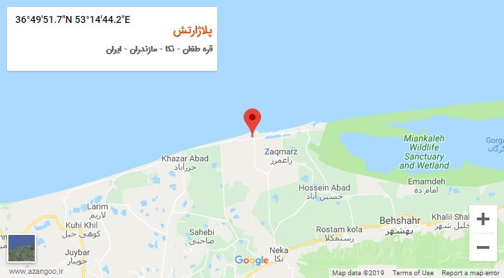 روستای پلاژارتش بر روی نقشه