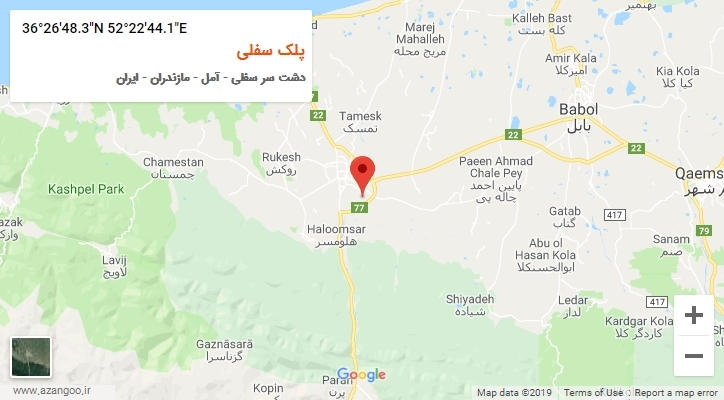 روستای پلک سفلی بر روی نقشه
