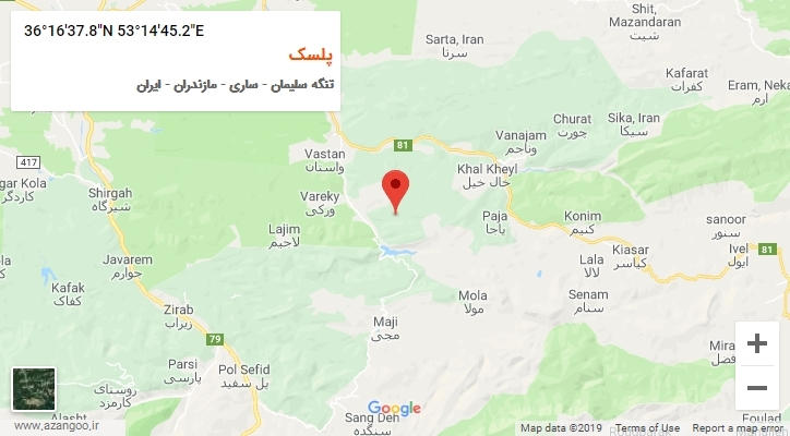 روستای پلسک بر روی نقشه