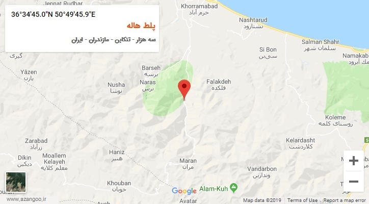 روستای پلط هاله بر روی نقشه