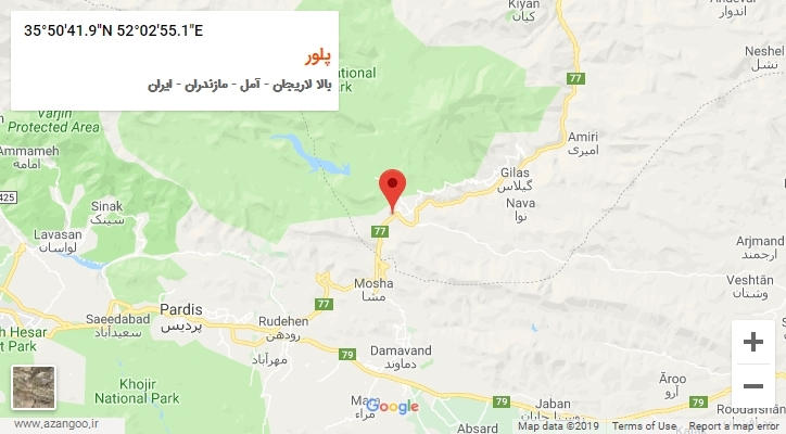 روستای پلور بر روی نقشه