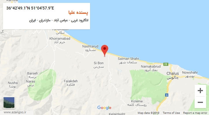 روستای پسنده علیا بر روی نقشه