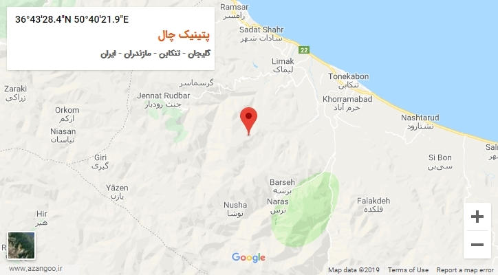 روستای پتینیک چال بر روی نقشه
