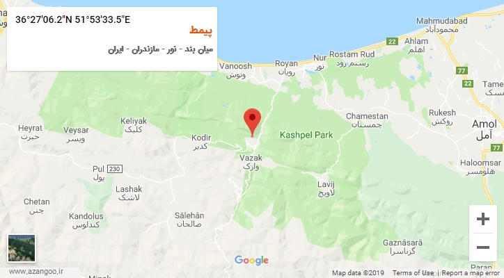 روستای پیمط بر روی نقشه