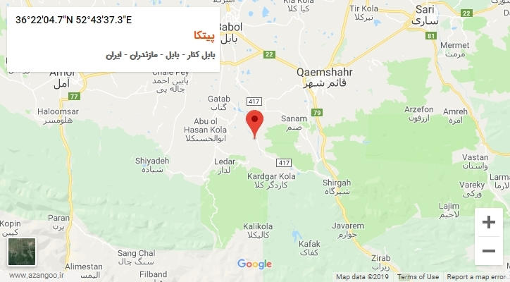 روستای پیتکا بر روی نقشه