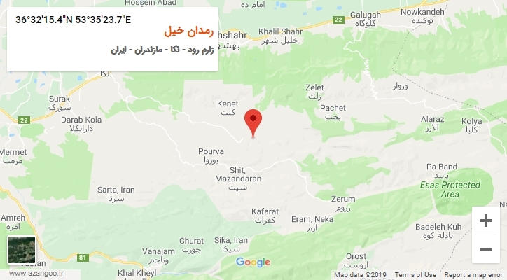 روستای رمدان خیل بر روی نقشه