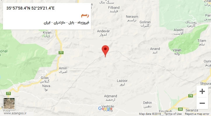 روستای رسم بر روی نقشه