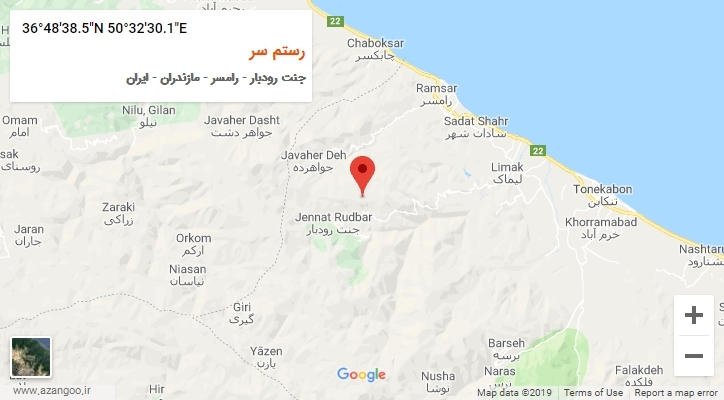 روستای رستم سر بر روی نقشه