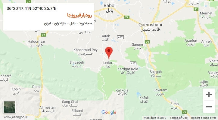 روستای رودبارفیروزجا بر روی نقشه