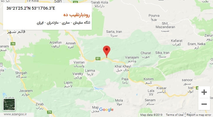 روستای رودبارنقیب ده بر روی نقشه