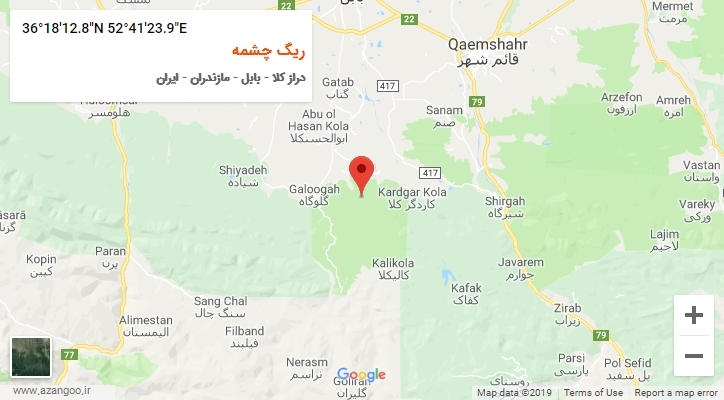 روستای ریگ چشمه بر روی نقشه