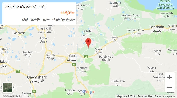 روستای سالارکنده بر روی نقشه