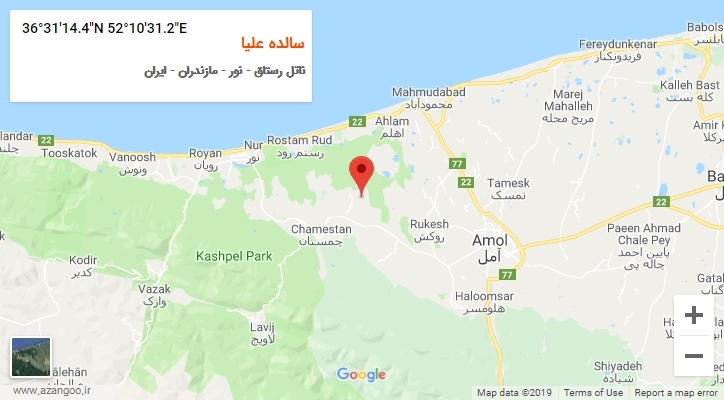 روستای سالده علیا بر روی نقشه
