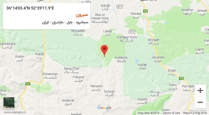 روستای سبرون بر روی نقشه