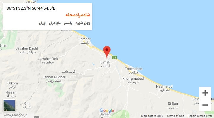 روستای شادمرادمحله بر روی نقشه