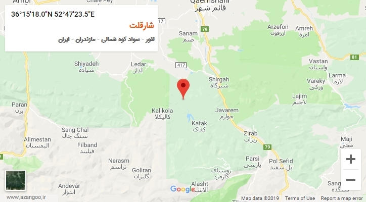روستای شارقلت بر روی نقشه