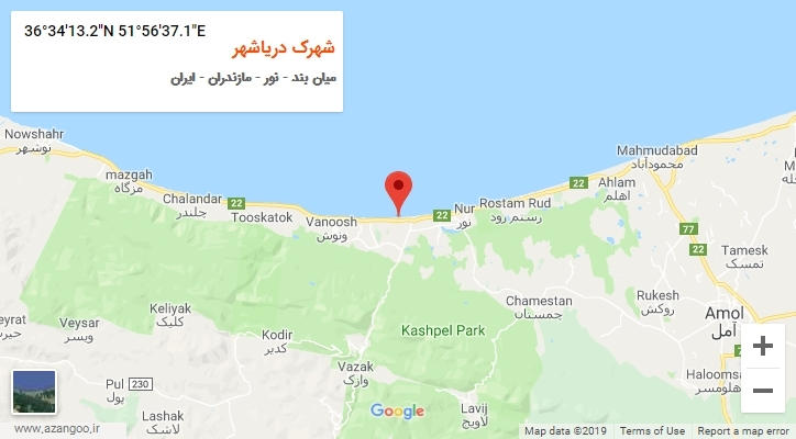 روستای شهرک دریاشهر بر روی نقشه