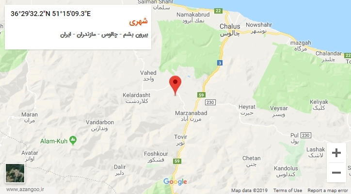 روستای شهری بر روی نقشه