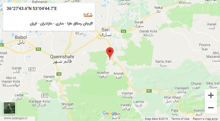 روستای شکتا بر روی نقشه