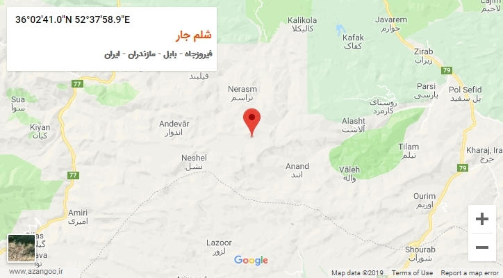 روستای شلم جار بر روی نقشه