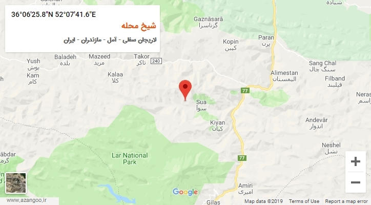 روستای شیخ محله بر روی نقشه