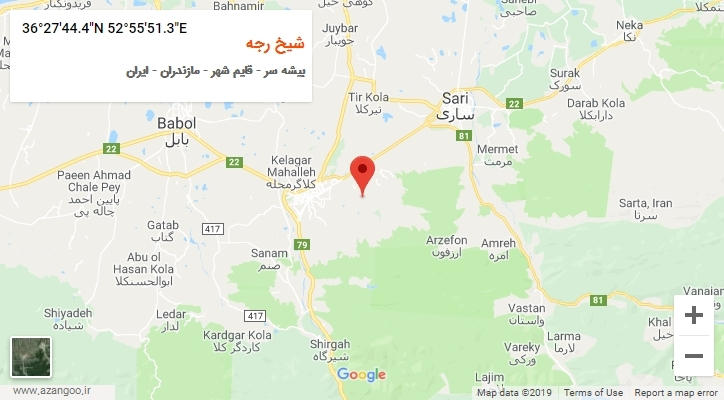 روستای شیخ رجه بر روی نقشه