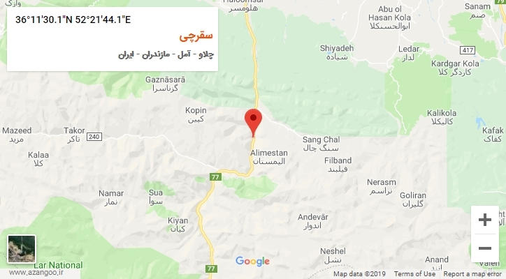 روستای سقرچی بر روی نقشه