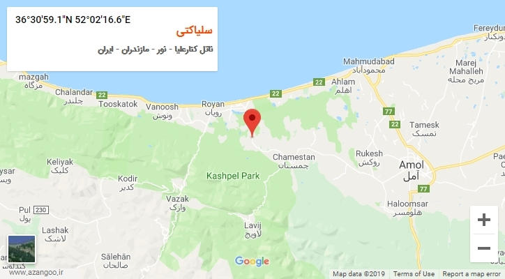 روستای سلیاکتی بر روی نقشه