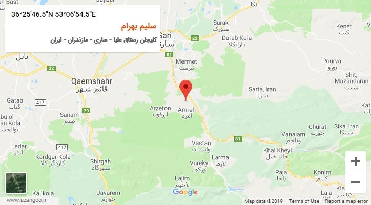 روستای سلیم بهرام بر روی نقشه
