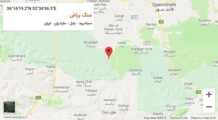 روستای سنگ پراش بر روی نقشه