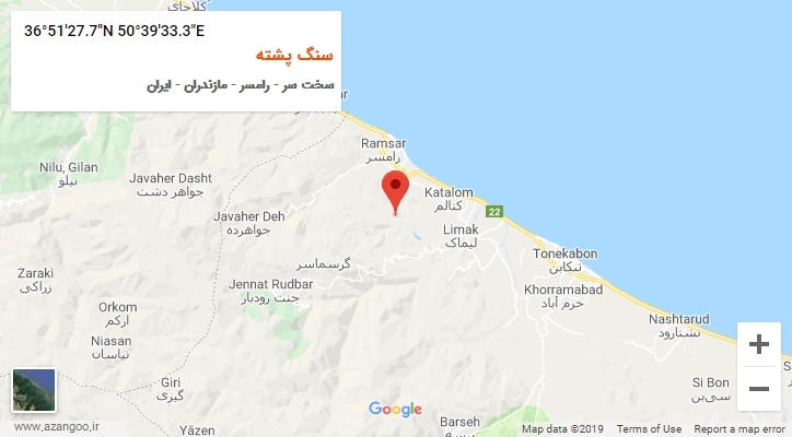 روستای سنگ پشته بر روی نقشه