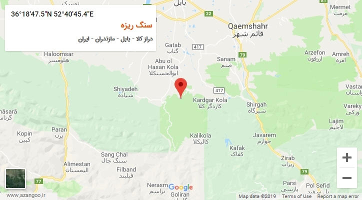 روستای سنگ ریزه بر روی نقشه