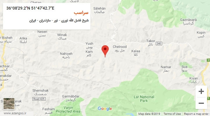 روستای سراسب بر روی نقشه