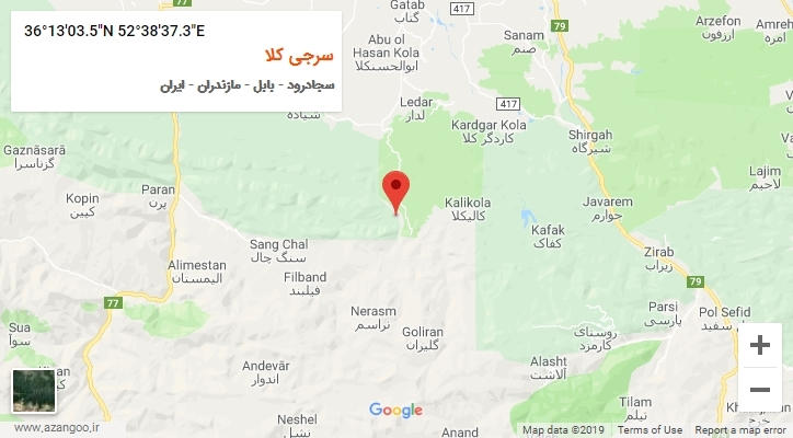 روستای سرجی کلا بر روی نقشه