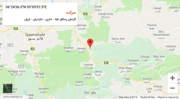 روستای سرکت بر روی نقشه