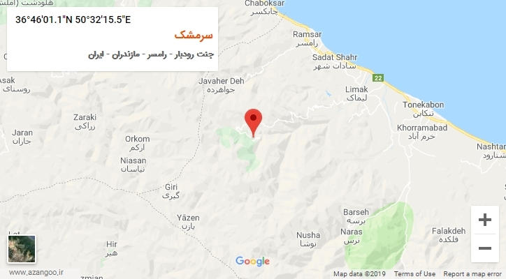 روستای سرمشک بر روی نقشه